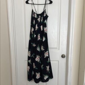 Banana Republic Black Floral Maxi Dress